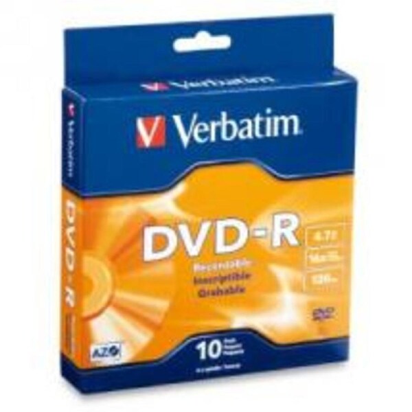 VERBATIM DVD-R 4.7GB 10Pack of Spindle 16x