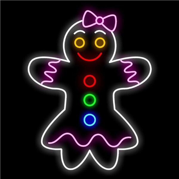 Gingerbread Girl Rope Light Motif 110cm