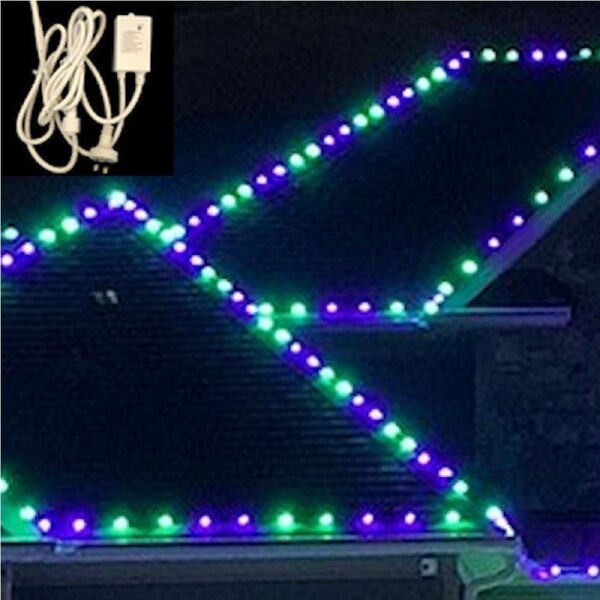 Christmas Complete String Lights GREEN/PURPLE 10m