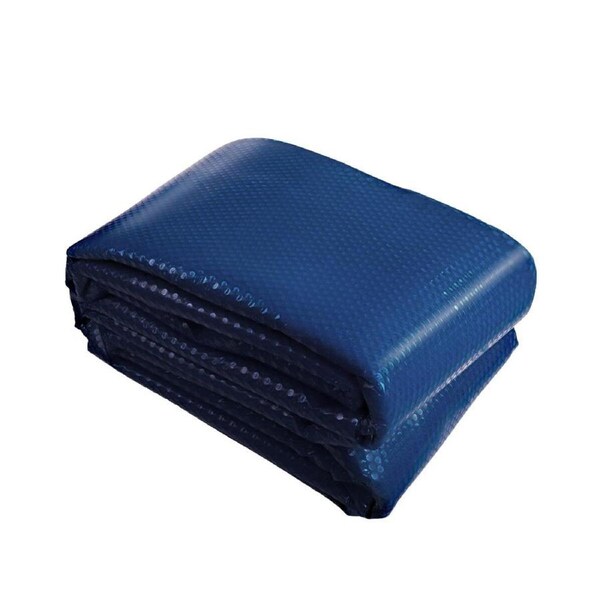 Pool Safety Cover Swimming Blanket Solar Bubble Mat Inground Above Ground 500 Micron 9.5mx5m Blue Black