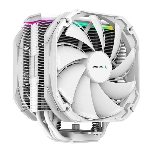 Deepcool AS500 PLUS White CPU Cooler Single Tower, Five Heat Pipe Design PWM Fan [R-AS500-WHNLMP-G]