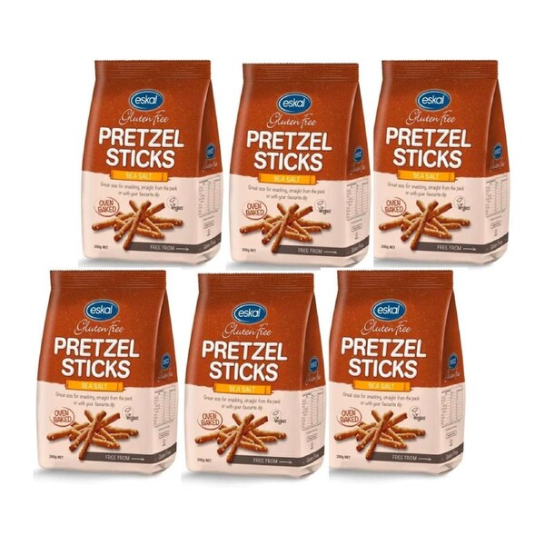 Eskal Gluten Free Pretzel Sticks 200g x 6