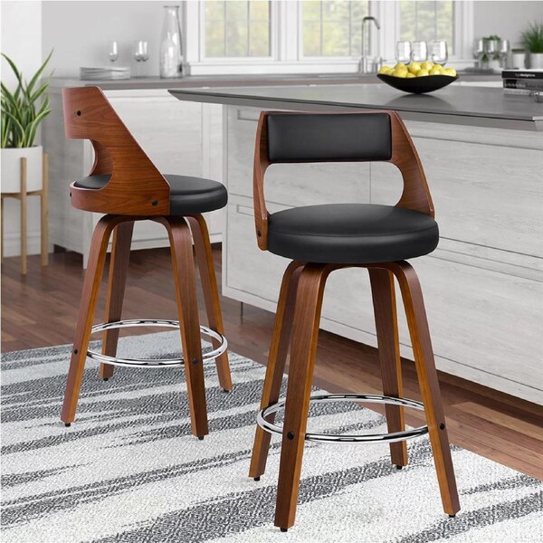 2x ALFORDSON Bar Stools Dining Chair Black