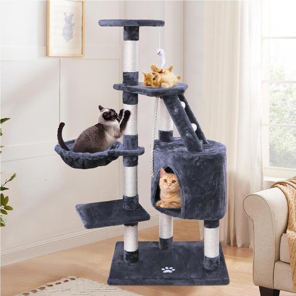 BEASTIE 120cm Cat Tower Grey