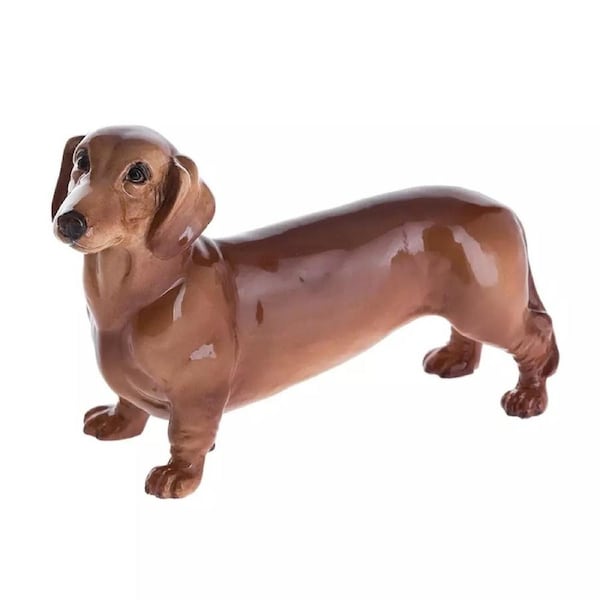 John Beswick - Dog Dachshund Red Figurine 8.5cm