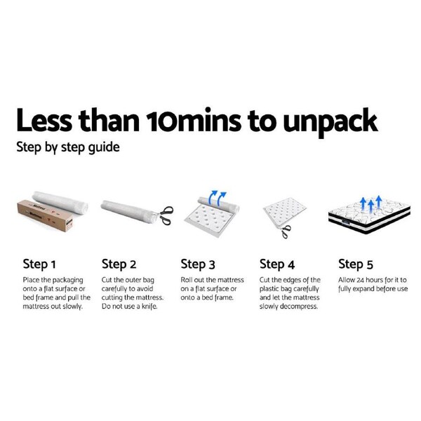 Bedding Rocco Bonnell Spring Mattress 24cm Thick - Double