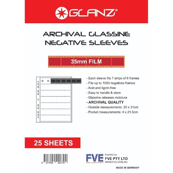 Glanz 35mm Glassine Negative Sheets - 25pk