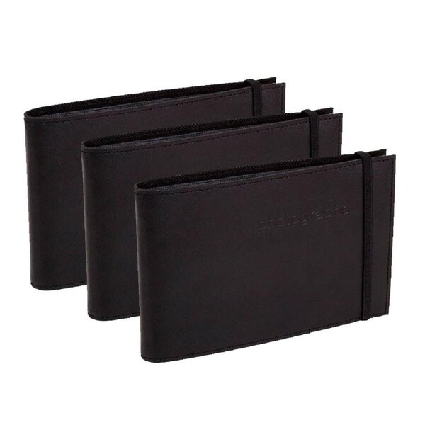 Citi Leather Album - Black 52 Photos 3 Pack Bundle