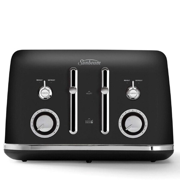 Sunbeam Alinea 4 Slice Toaster Black Classics TA2740K