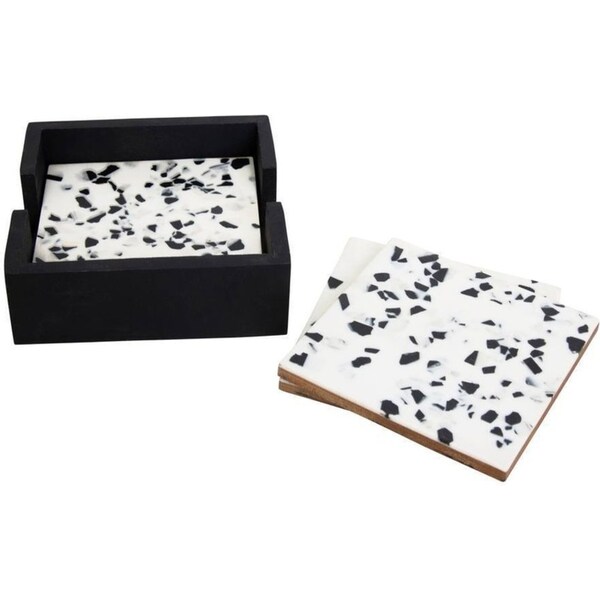 4PK J.Elliot 10cm Square Kirrily Coasters Multi Drink Kitchen/Home f/ Cups/Mugs