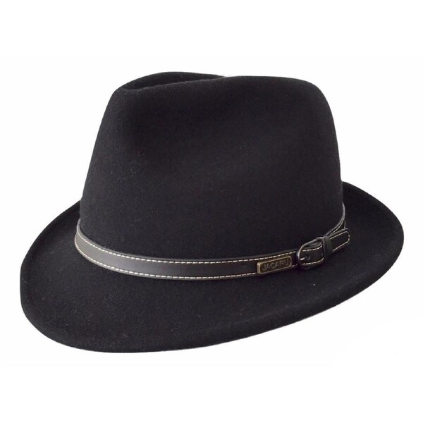JACARU Australian Wool Hat Trilby Fedora 100% WOOL Crushable Travel Genuine 1848 Charcoal / X-Large (60-61cm)