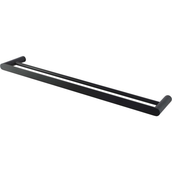 ACA Bathroom Double Towel Rack Towel Rail Black 600mm