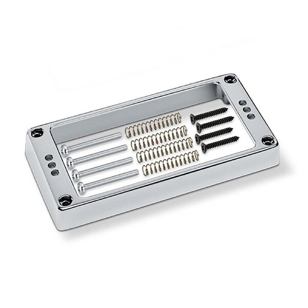Schaller Guitar Pickup Frame Flat Chrome 3H-17020213 with Screws and Spring Hardware