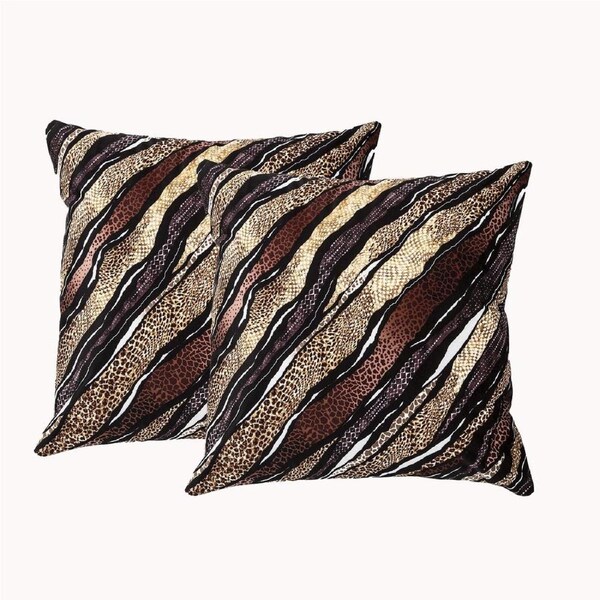 Poly Velvet Printed Cushion filled 50 x 50 Cms Skin- Twin Pack