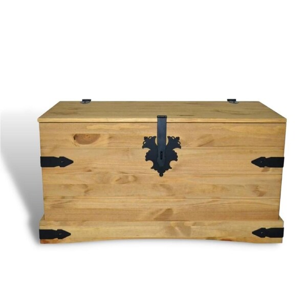 Wooden Storage Chest Cabinet Solid Wood Trunk Corona Toy Blanket Organiser Box