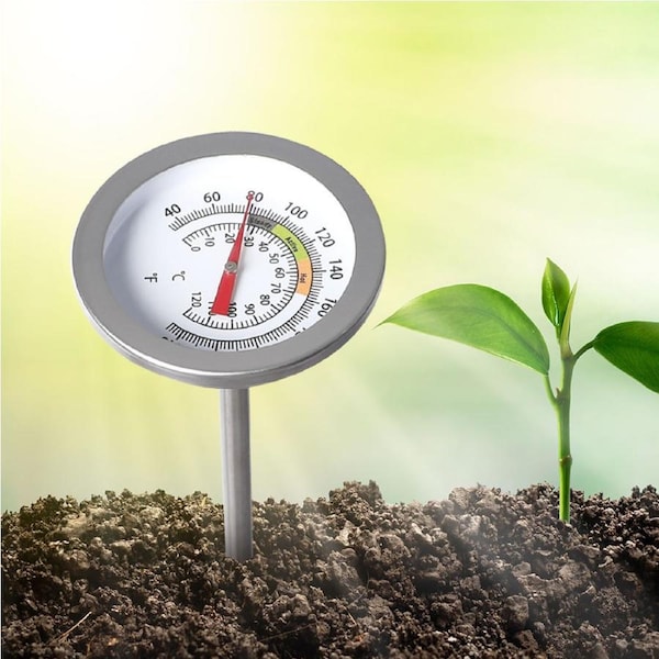 Lambu 90cm Soil Thermometer Compost Ground Stainless-Steel 0-120? Fertilizer