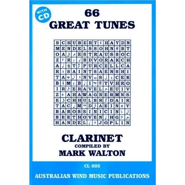 66 Great Tunes Clarinet Softcover Book/CD