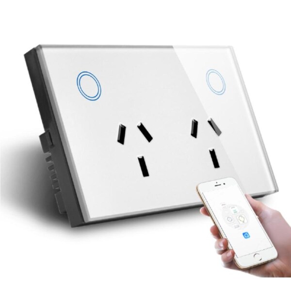 Tuya Smart Home Electric Touch Switch WiFi Wall AU Switch And 2 Socket