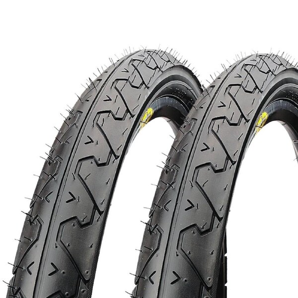CD - 26" x 1.95" Mountain Bike Bicycle Slick Wire Bead Tires for MTB Hybrid Bike Blackwall - Pack of 2