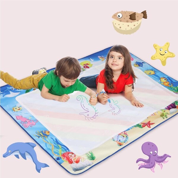 Bopeep Kids Drawing Mat 110cm x 150cm Aqua Doodle Water Painting Board