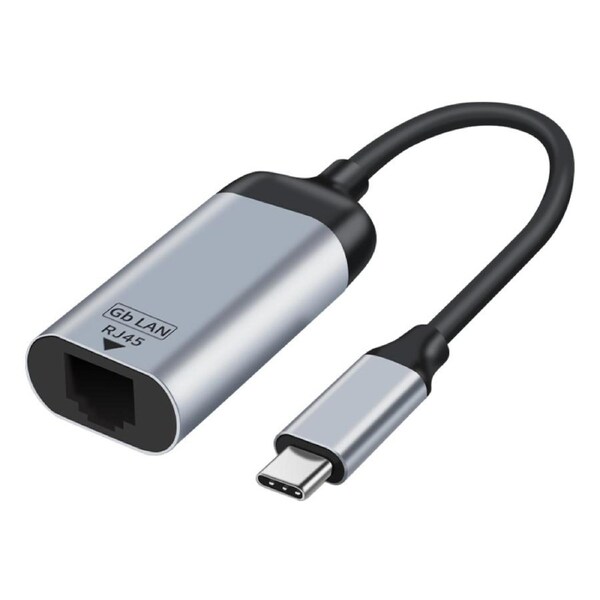 ASTROTEK USB-C to RJ45 Gigabit Ethernet Male to Female Adapter 15cm Cable support 10/100/1000MHz Aluminum shell Gold Plated for Windows Android Mac OS