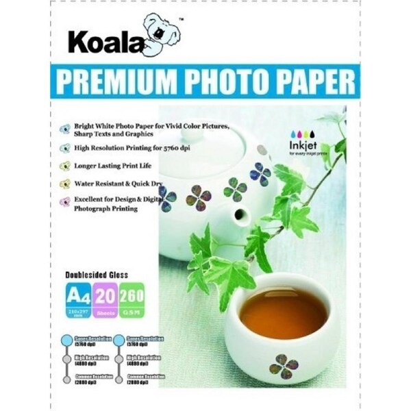 AUSTiC 260gsm A4 Double Sided High Gloss Photo Paper 20 Sheets
