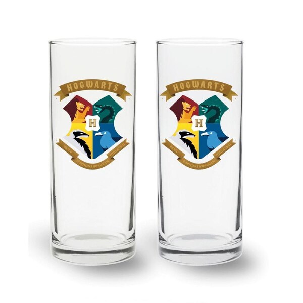 Harry Potter Crest Design Set of 2 Highball Glasses