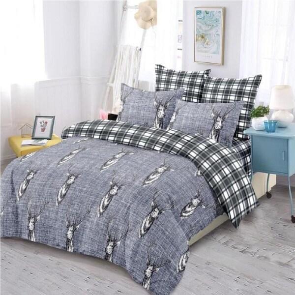 Deer Design Cotton Quilt/Doona/Duvet Cover Pillowcase Set Super King