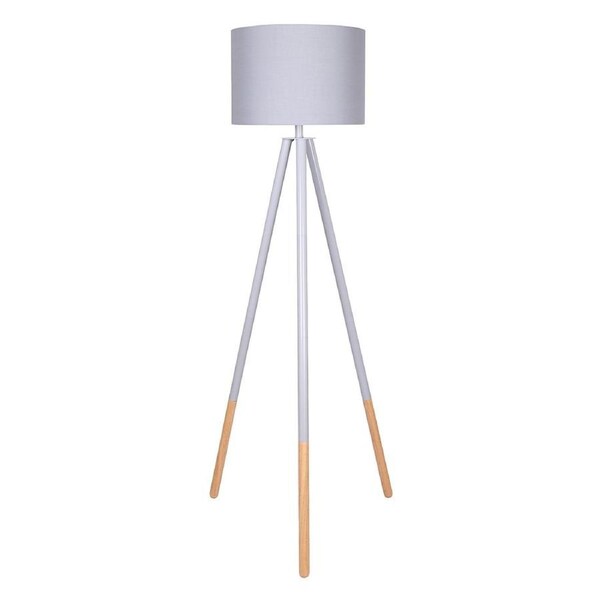 Sarantino Adjustable Height Arc Floor Lamp Antique Brass Shade