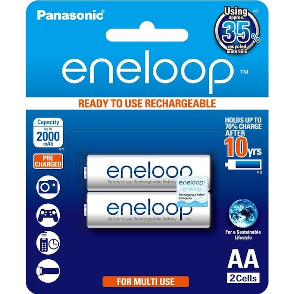 Panasonic Eneloop AA - 2 pk
