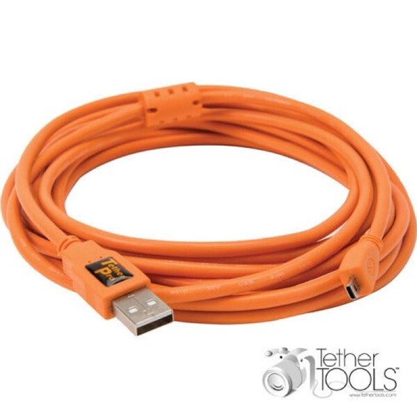 Tetherpro Usb 2 Male To Mini-B 8 Pin, 4.6m, Hi-Vis TETHER TOO