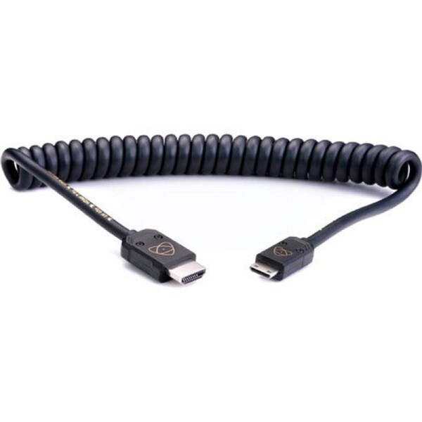 Atomos HDMI 2.0 Mini HDMI to Full HDMI 40cm Coiled 80cm Extended - ATOMFLEX