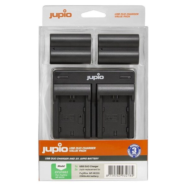 Jupio Fuji NP-W235 Twin Battery + Dual Charger Kit