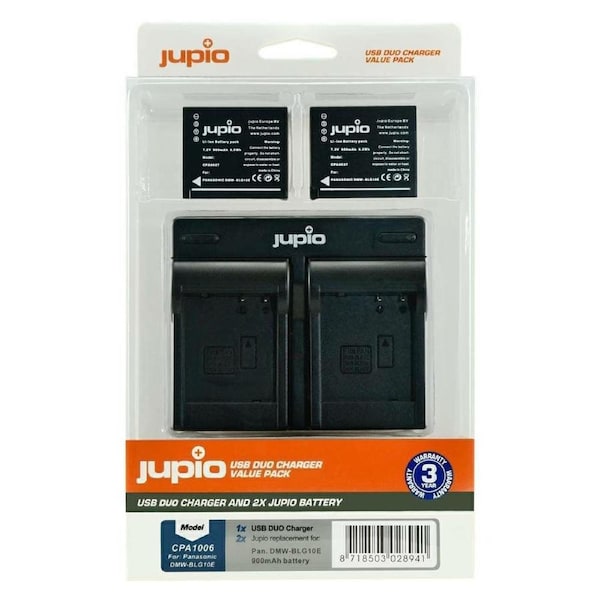 Jupio Panasonic DMW-BLG10 Twin Battery + Dual Charger Kit