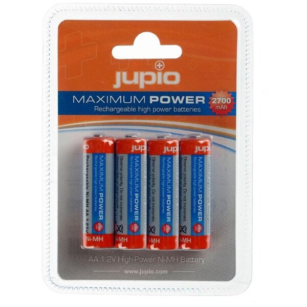 Jupio Rechargeable AA Batteries 2700mAh, 4 pack