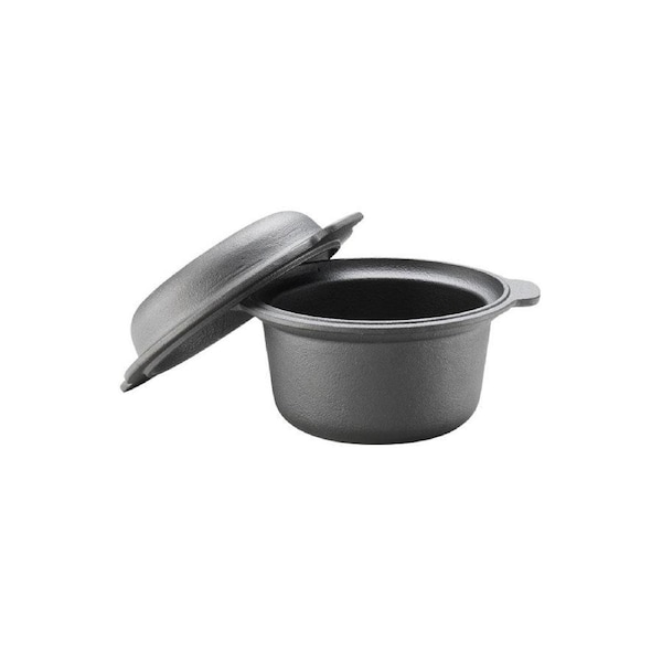 GRYLT Cast Iron Garlic Roaster 12X9cm Black