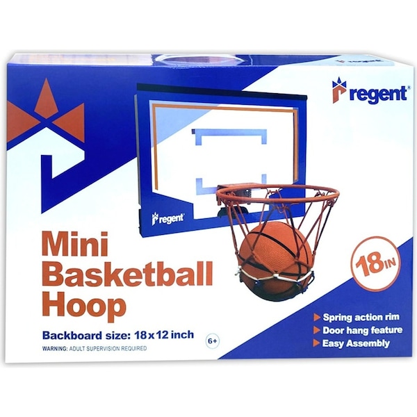 Regent Door Mounted Basketball Hoop Sports Backboard w/ Ball/Pump Indoor Game