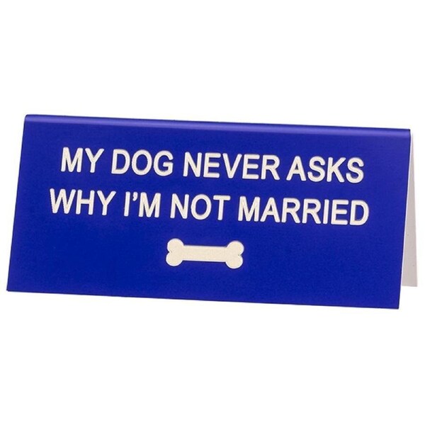 Say What My Dog Never Asks Desk Sign