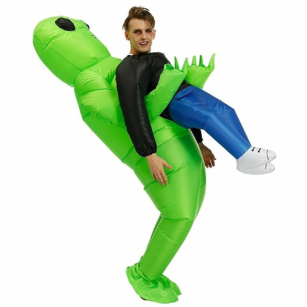 Ozoffer Scary Green Alien Inflatable Costume Suit