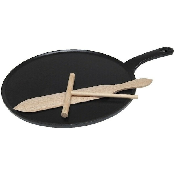 Chasseur Crepe Pan Cast 30cm Iron - Black Onyx