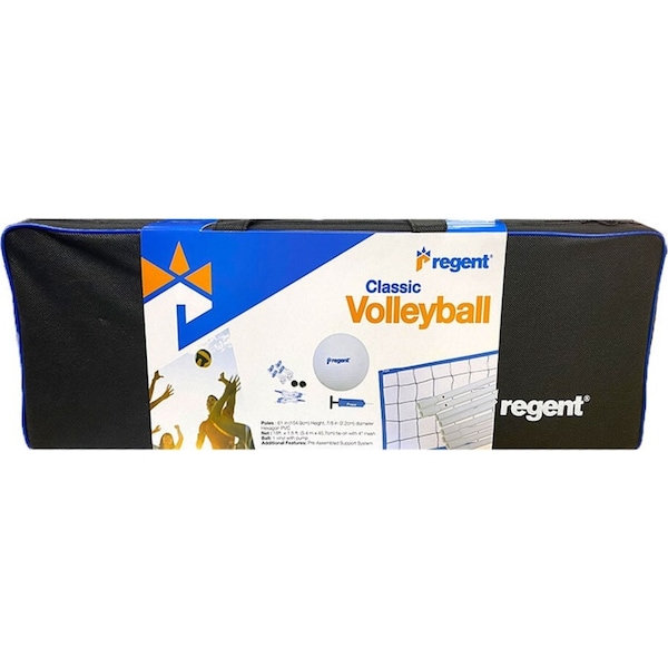 Regent Classic Volleyball Set Sports Training Practice Ball/Net w/ Carry Bag