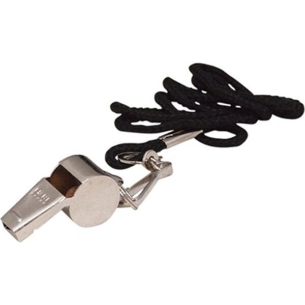 Regent Referee Whistle w/ Lanyard Sports/Match Outdoor Training Signal Chrome