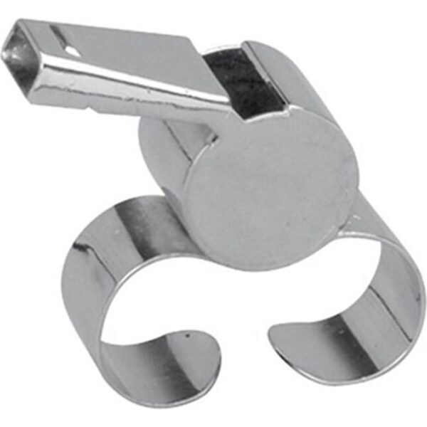 Regent Fingerclip Referee Whistle w/ Finger Grip Sports Outdoor Training Chrome