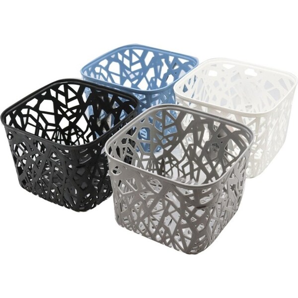 4x Boxsweden Vin Storage Basket 19.5cm Home Storage Cleaning Container Box Asst