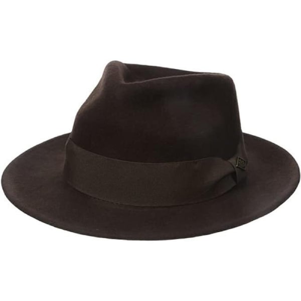 Goorin Bros. F. Fratelli Fedora Wide Brim Hat Men's Cap Ribbon Band - Brown S/M