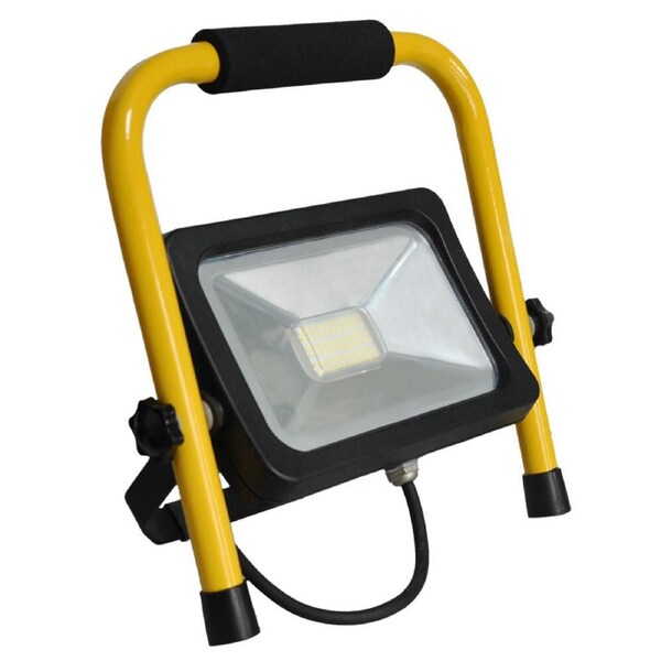 Ultracharge LED Flood Light/Spotlight/Work Light 30W 1.2m Cable w/Stand Yellow