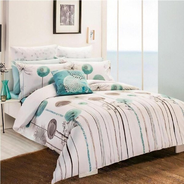 Romantic Dandelion Design Cotton Quilt Doona Duvet Cover Set King Single