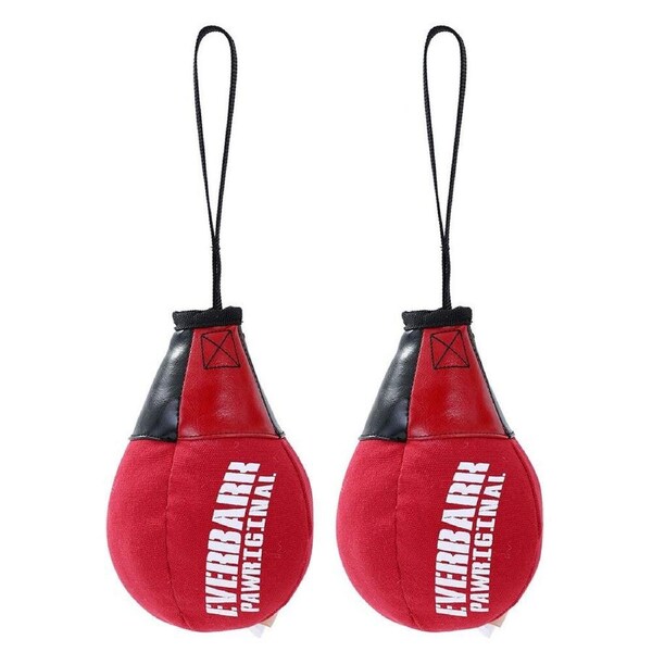 2x Paws & Claws 21cm Boxing Speedball Oxford Toy Fun Play Squeaky for Pet/Dog RD