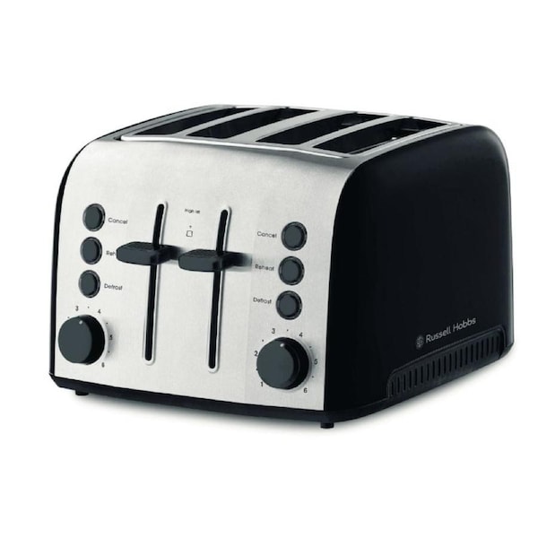 Russell Hobbs Brooklyn 4 Slice Toaster, Black - RHT94BLK