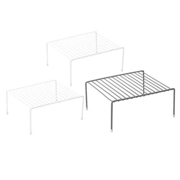 3x Boxsweden Wire Elevated Storage Rack 31cm Kitchen Organiser Holder Assorted